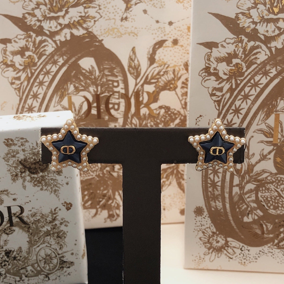 Dior Brass Star Earrings