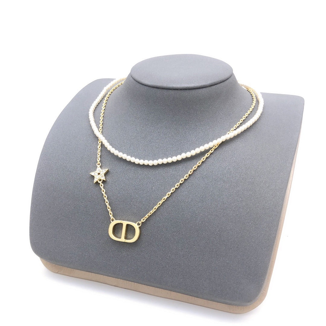 Dior Brass Star Necklace
