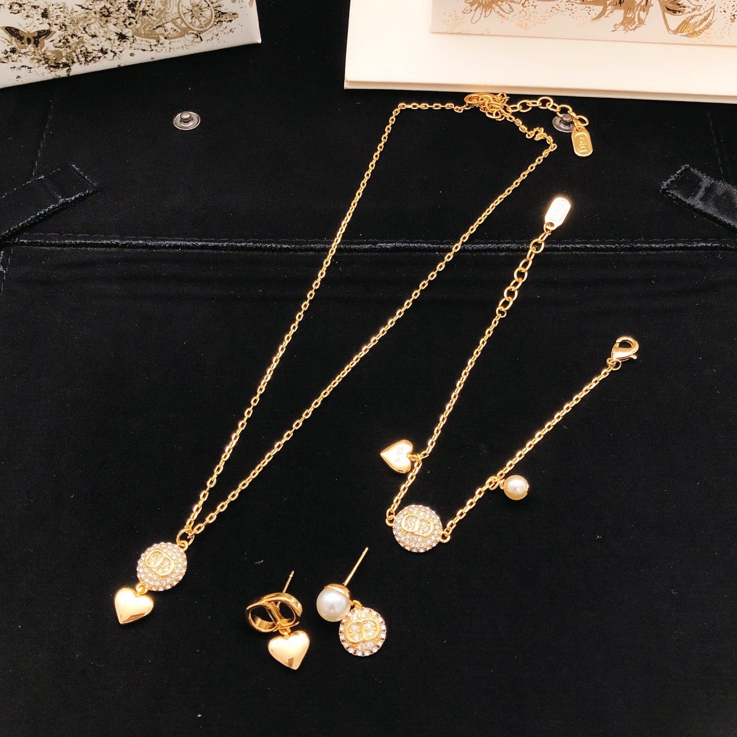 Dior Gold Brass Heart Bracelet
