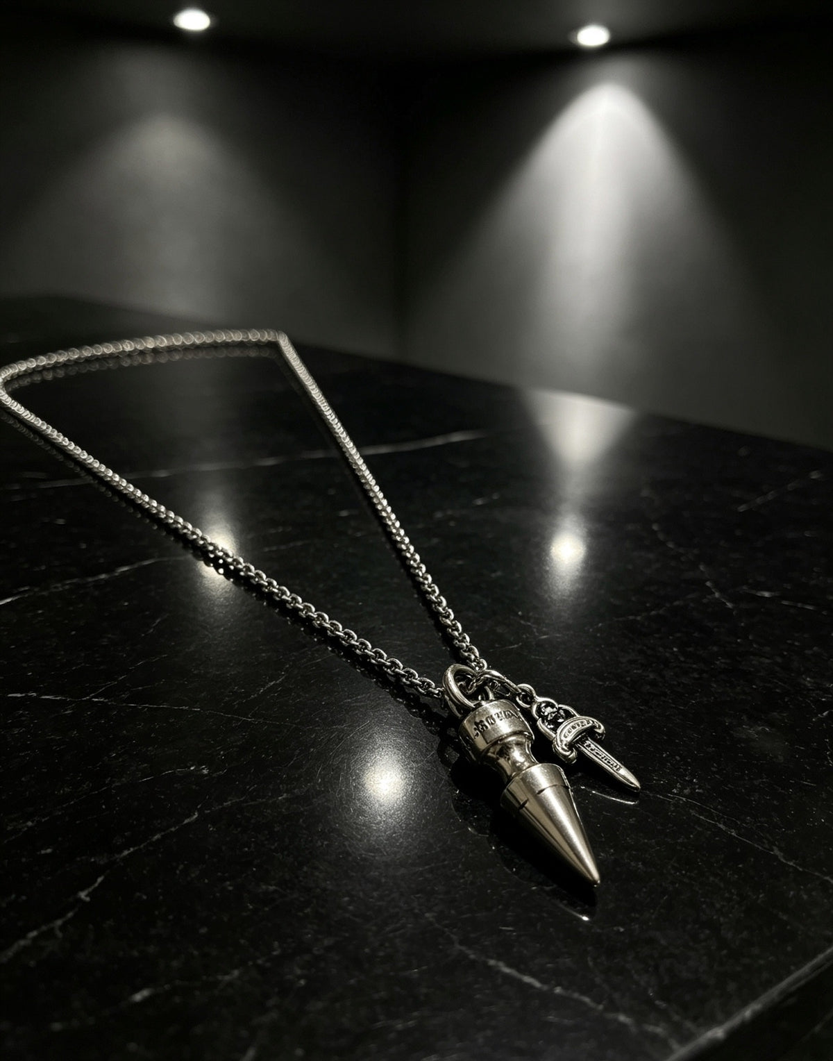 Chrome Hearts Sterling Silver Cross Necklace