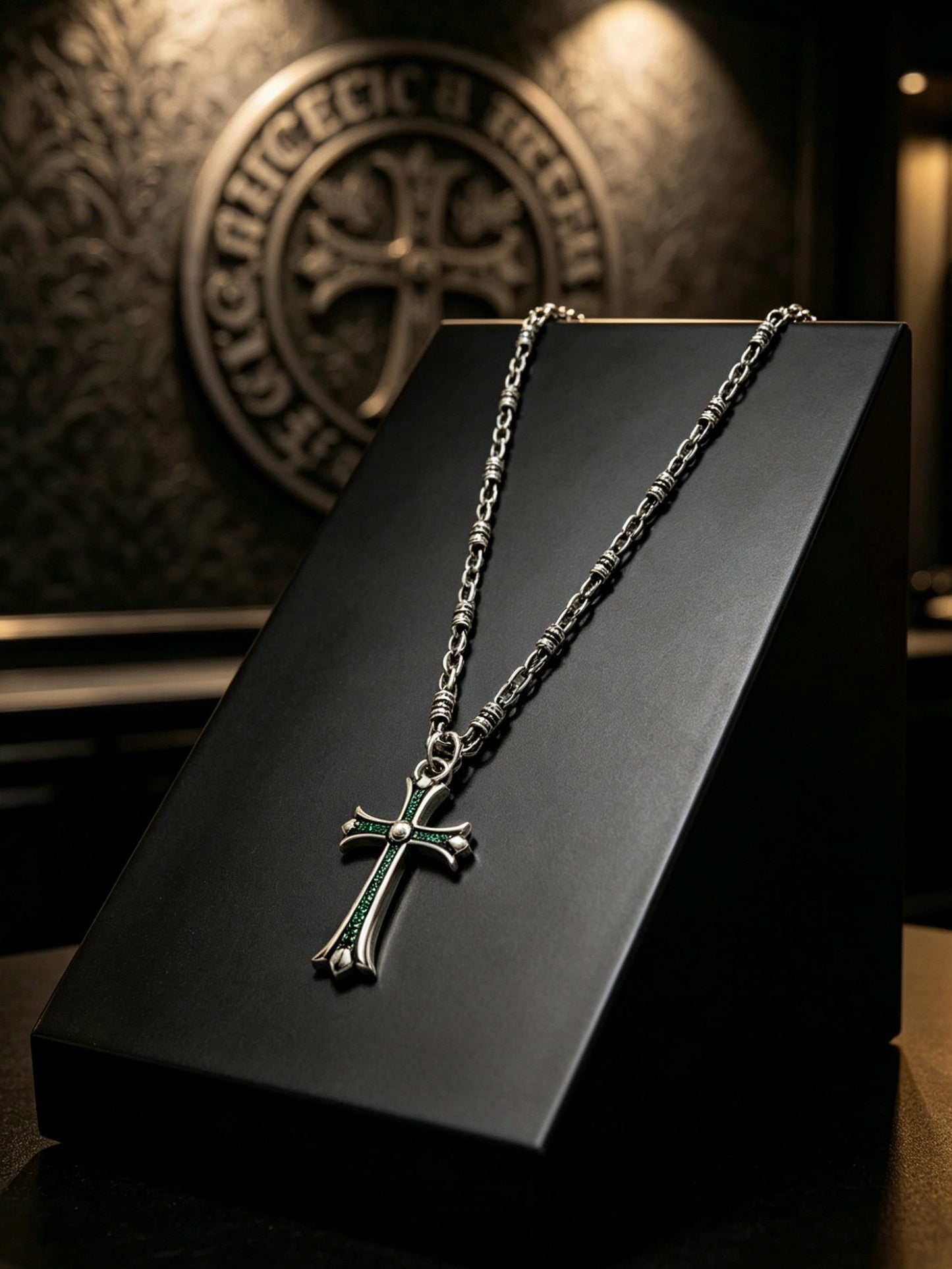 Chrome Hearts Sterling Silver Cross Necklace
