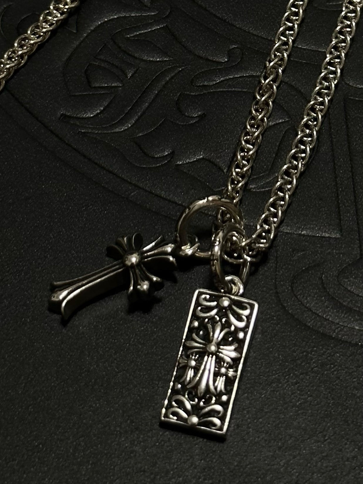 Chrome Hearts Sterling Silver Cross Necklace