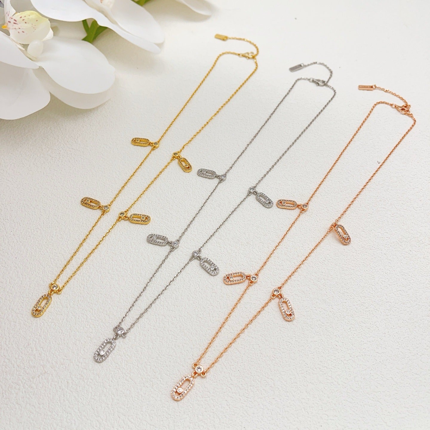 Messika Gold Brass Tassel Necklace