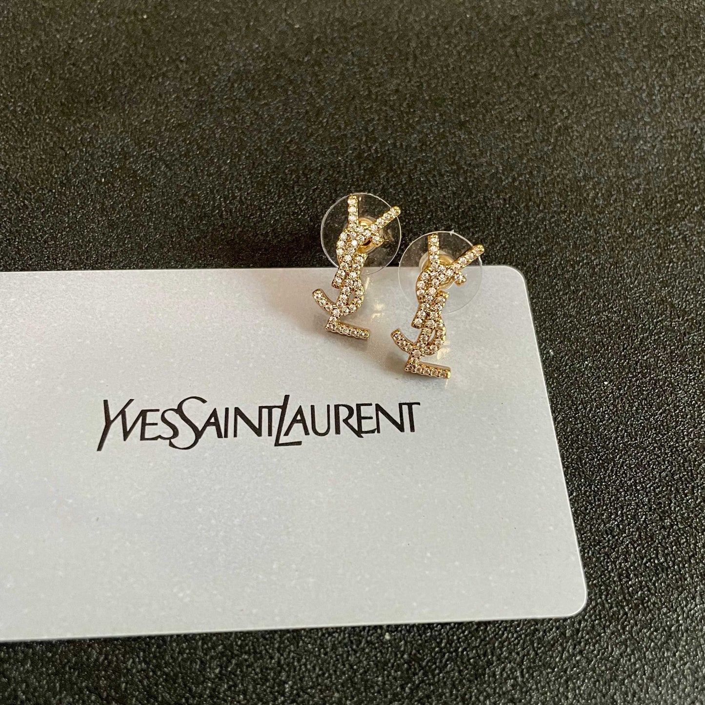 Saint Laurent Sterling Silver Vintage-Finish Earrings