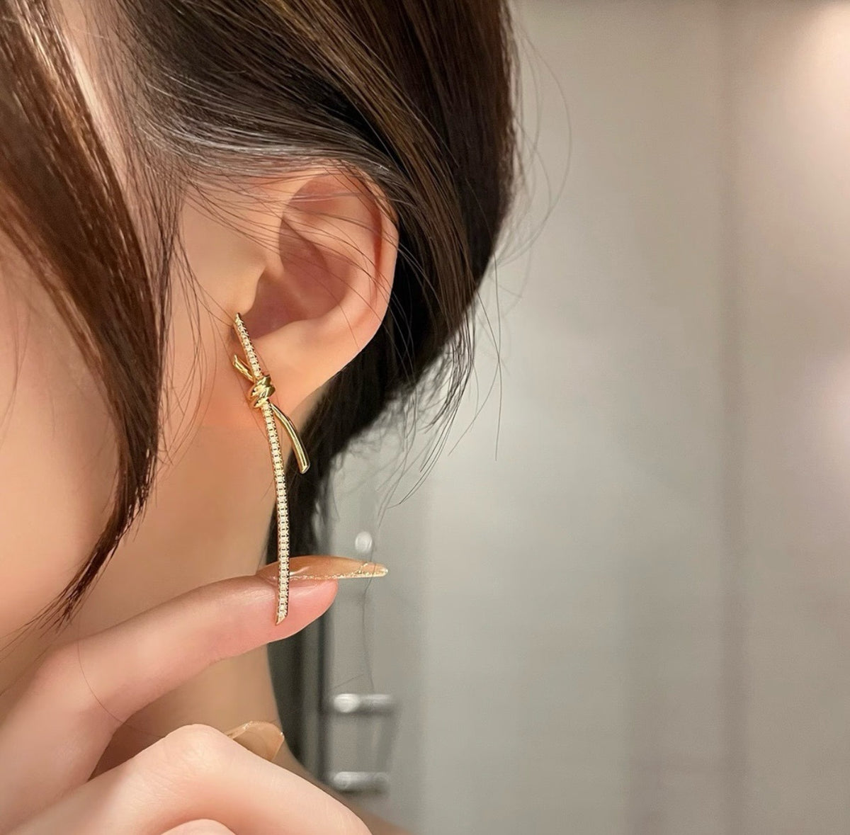 Tiffany & Co. Brass Pave Earrings