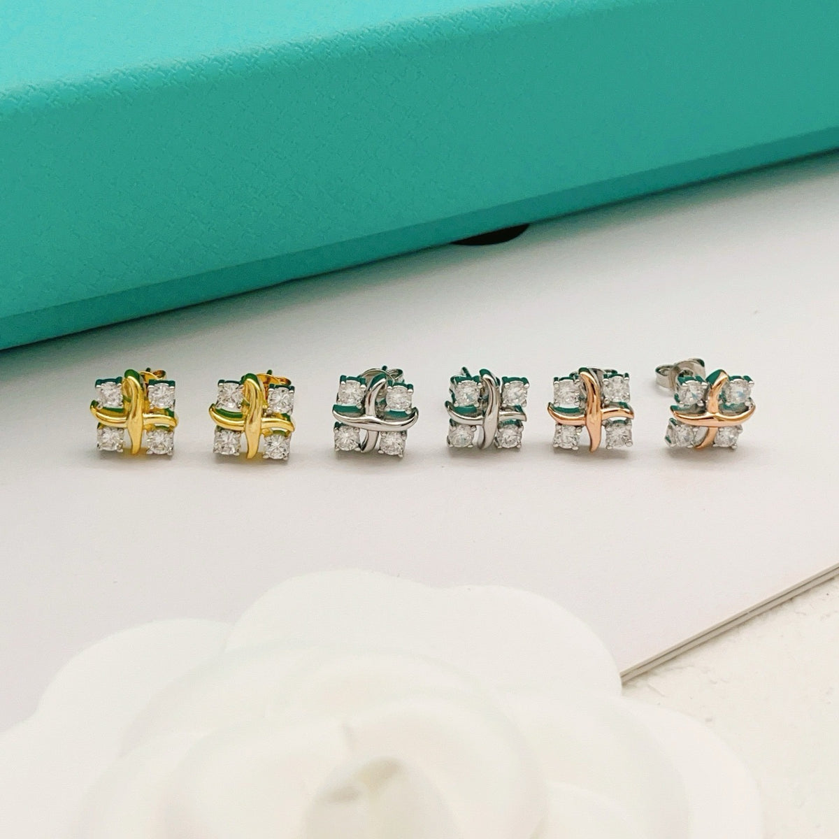 Tiffany & Co. Silver Brass Earrings