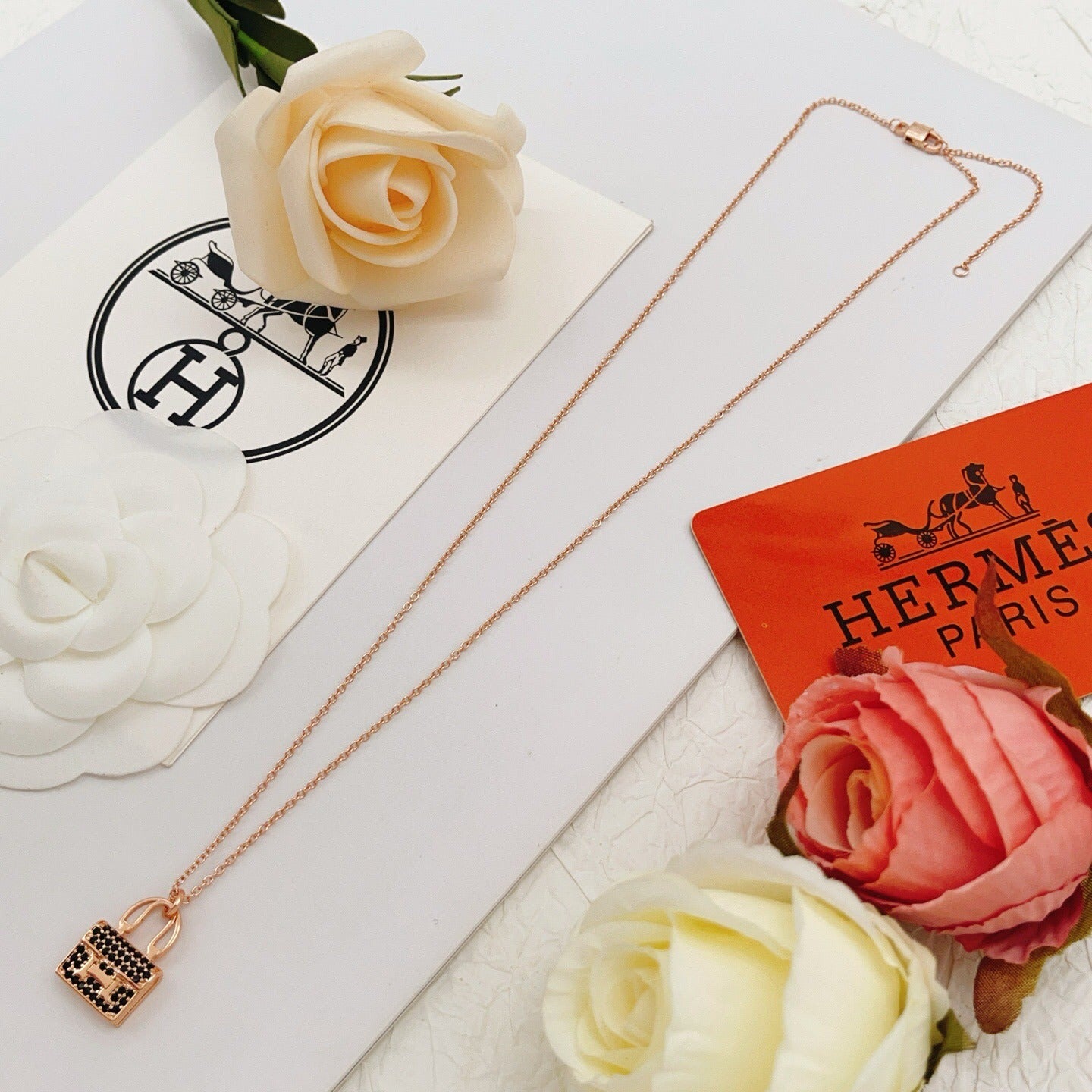 Hermes Brass Necklace