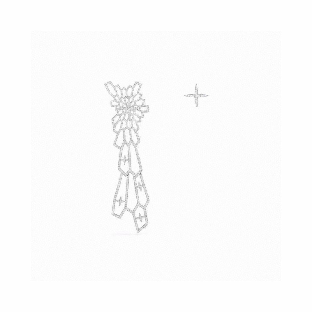 APM Monaco White Star Earrings