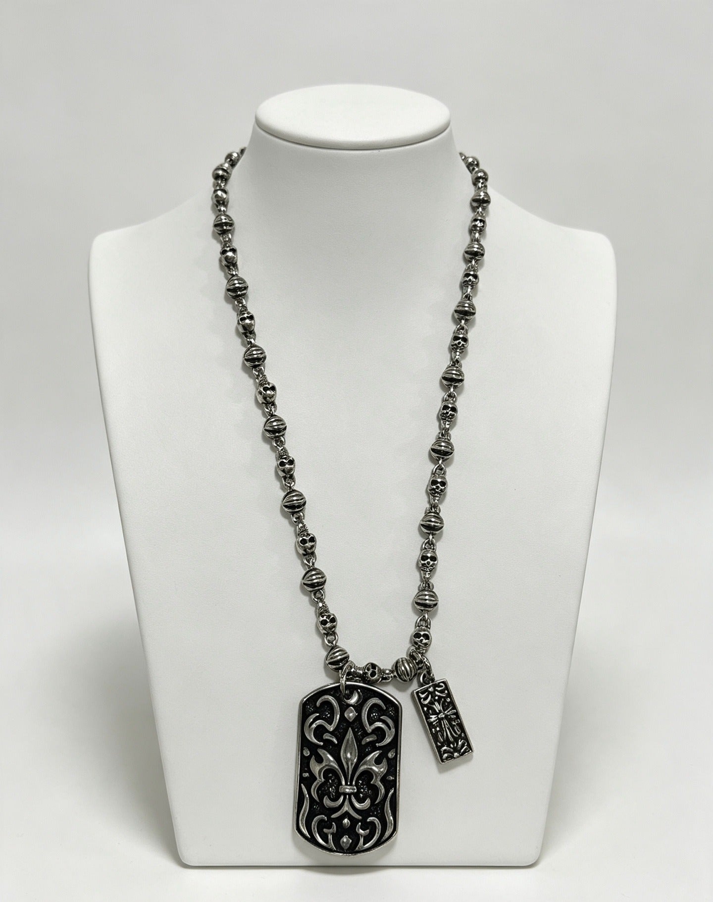 Chrome Hearts Sterling Silver Cross Necklace