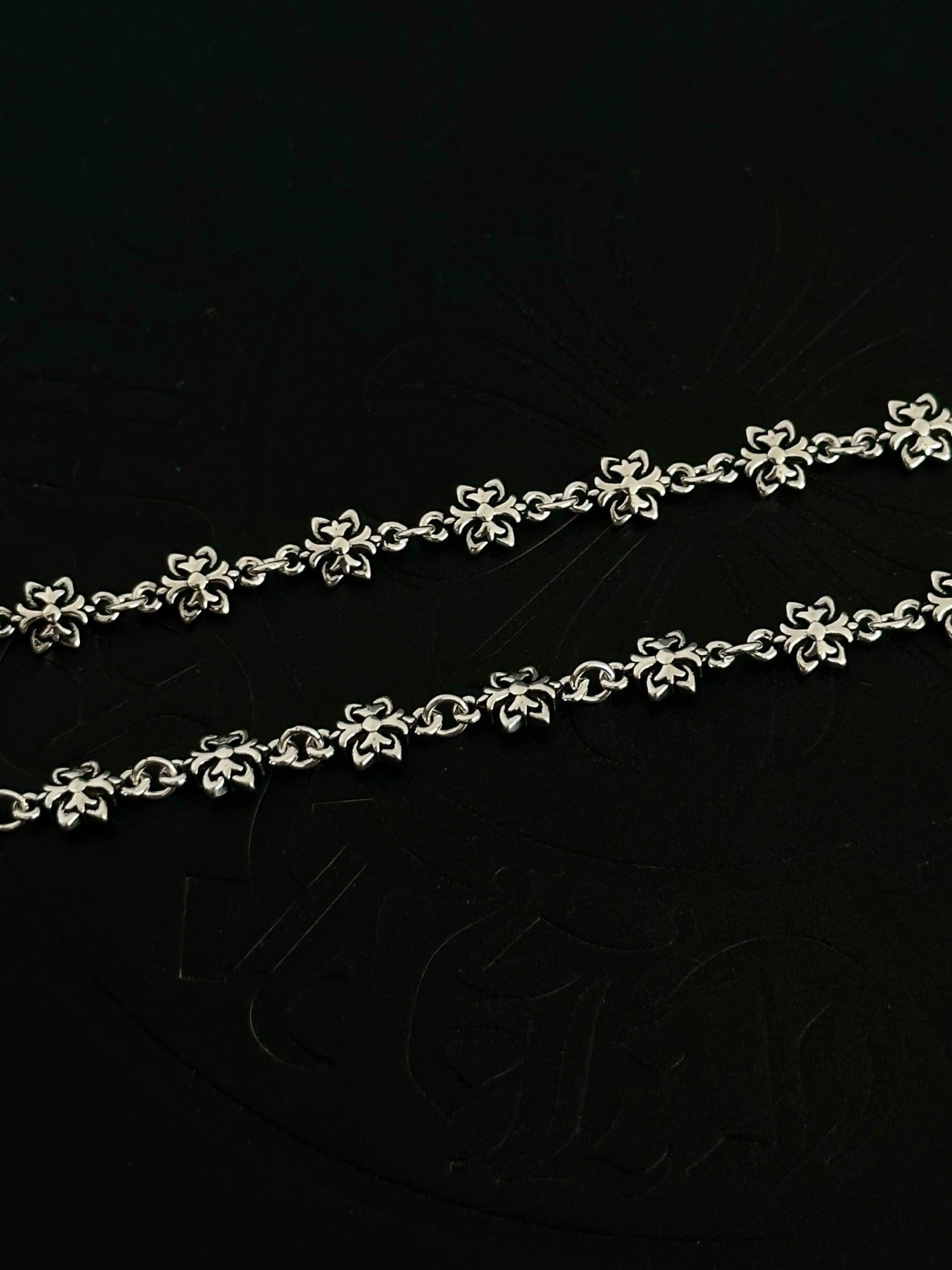 Chrome Hearts Sterling Silver Cross Necklace
