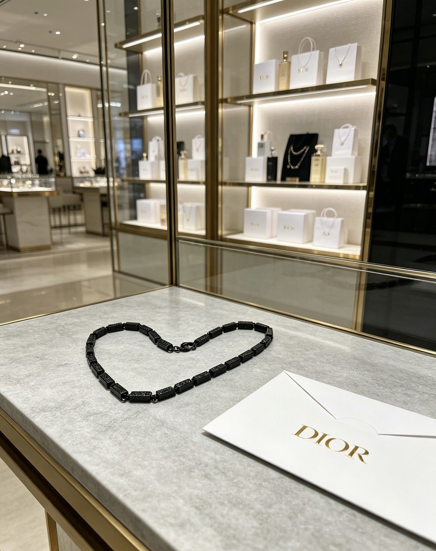 Dior Sterling Silver Chain Necklace