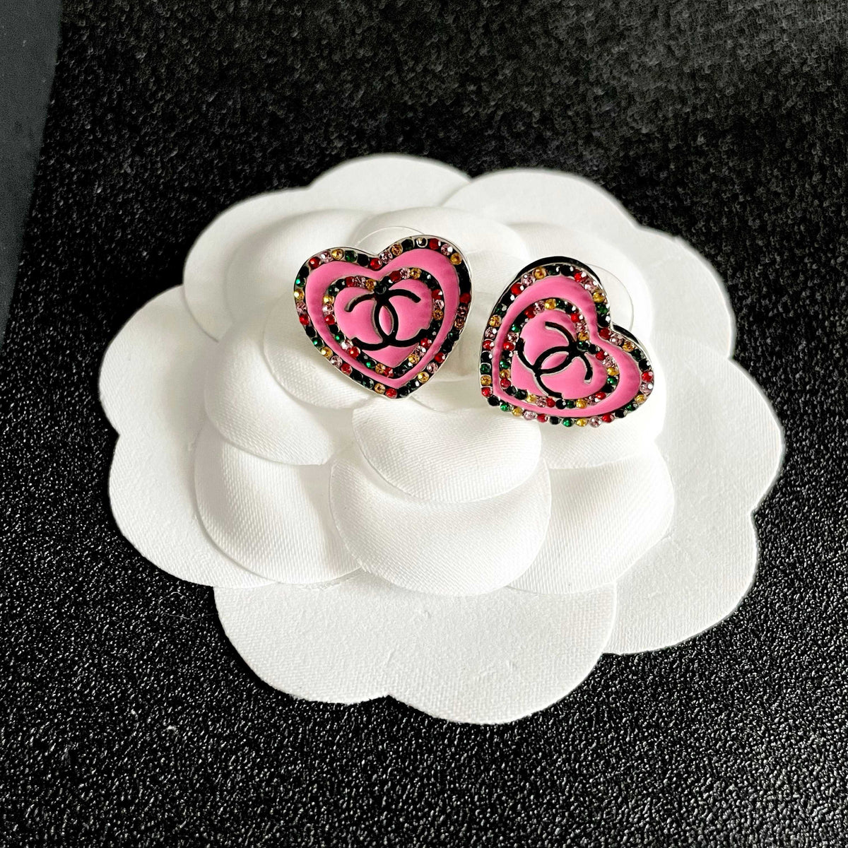 Chanel Heart Earrings