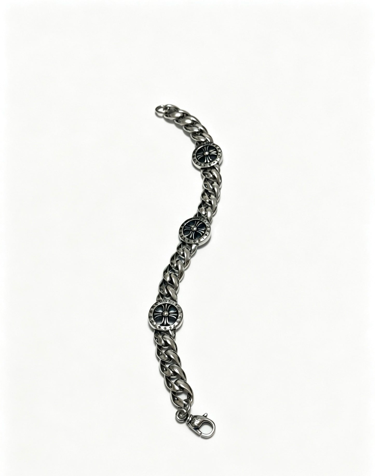 Chrome Hearts Sterling Silver Cross Bracelet