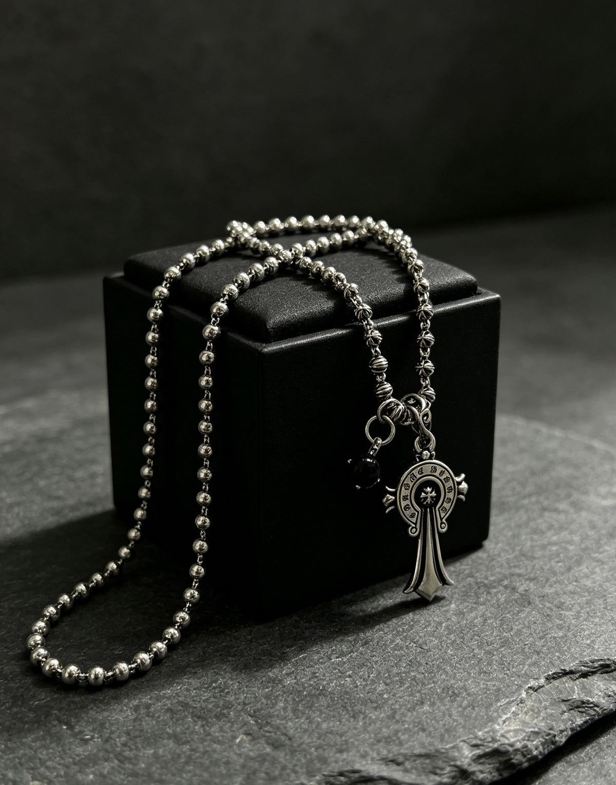 Chrome Hearts Sterling Silver Cross Necklace