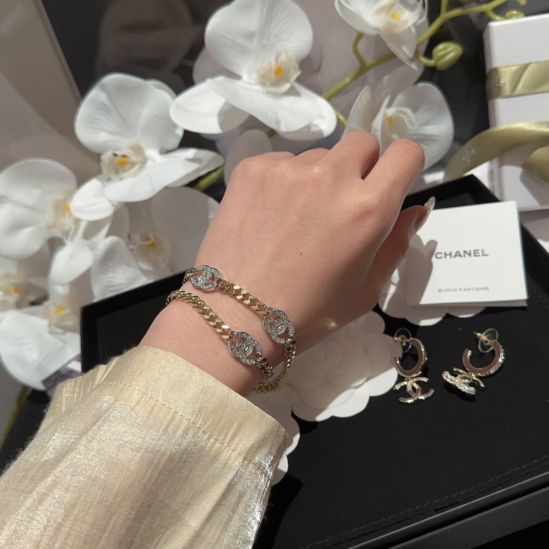 Chanel Gold Logo Necklace
