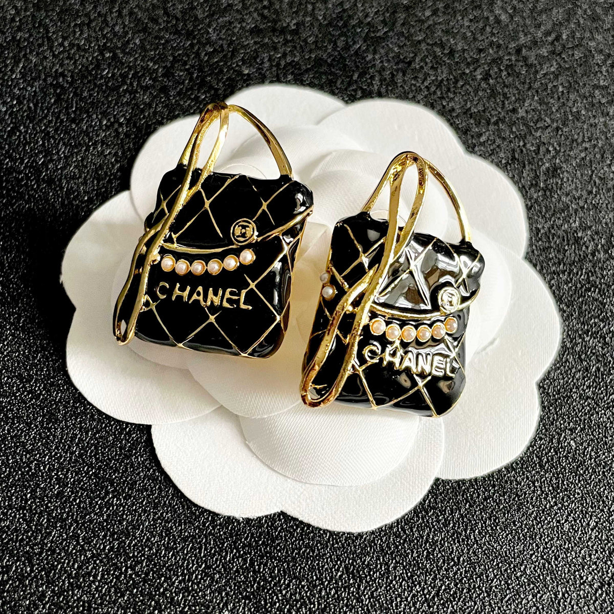 Chanel Logo Earrings