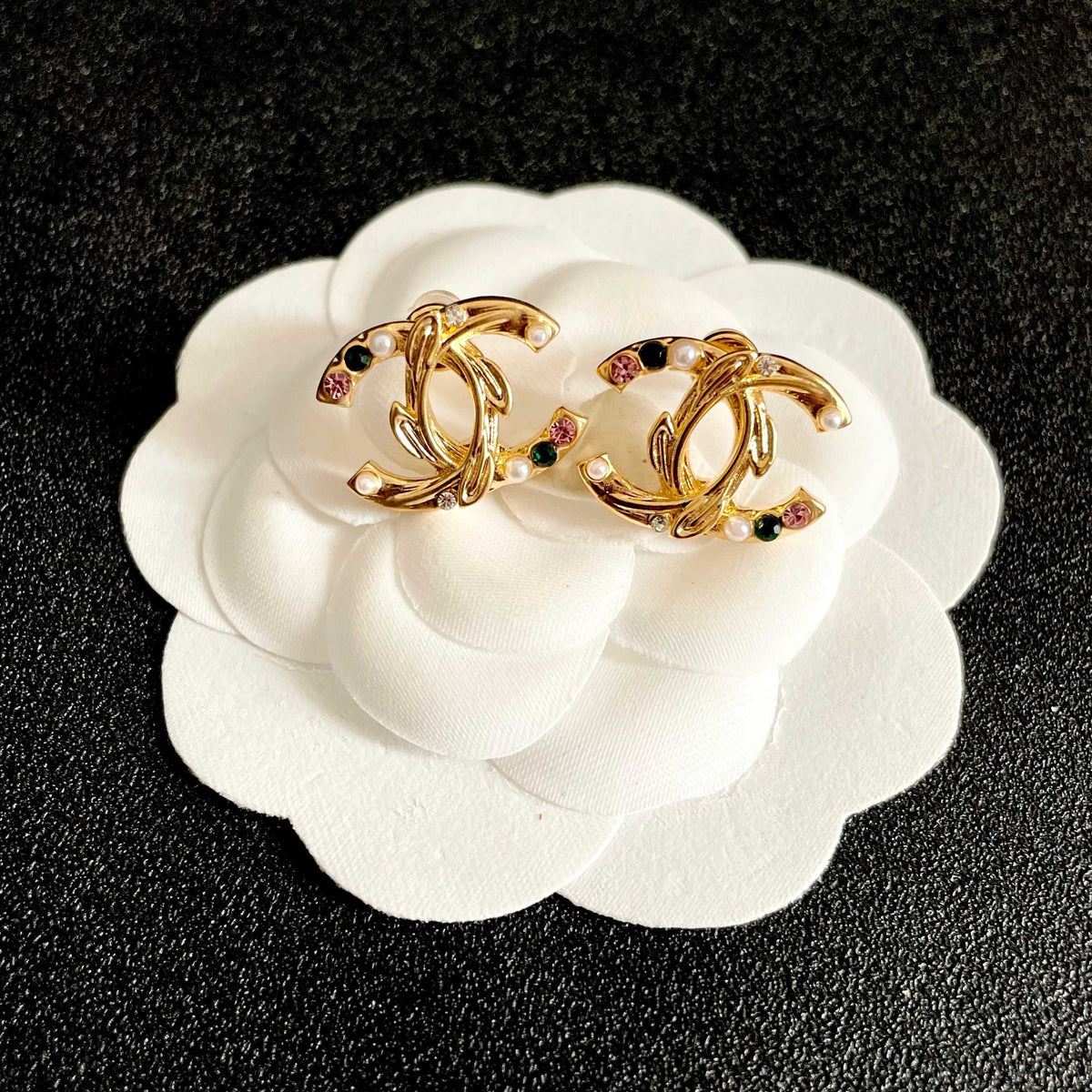 Chanel Logo Earrings