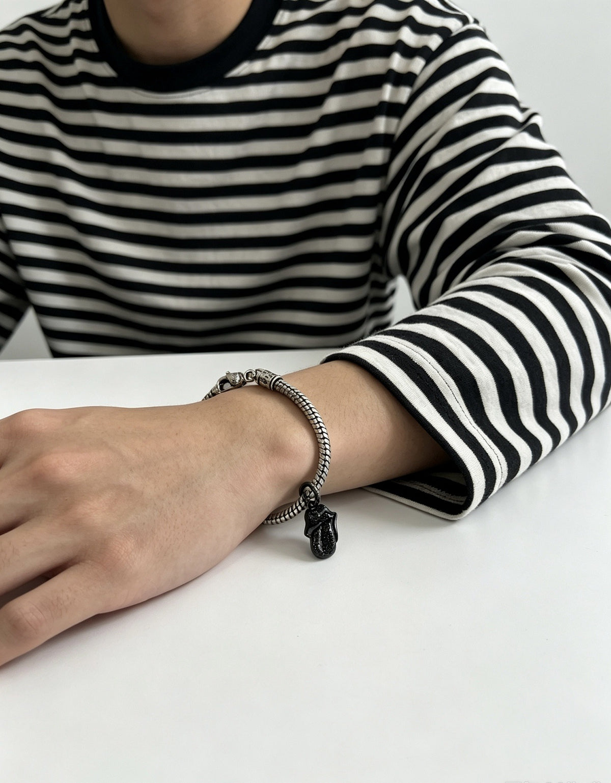 Chrome Hearts Sterling Silver Cross Bracelet