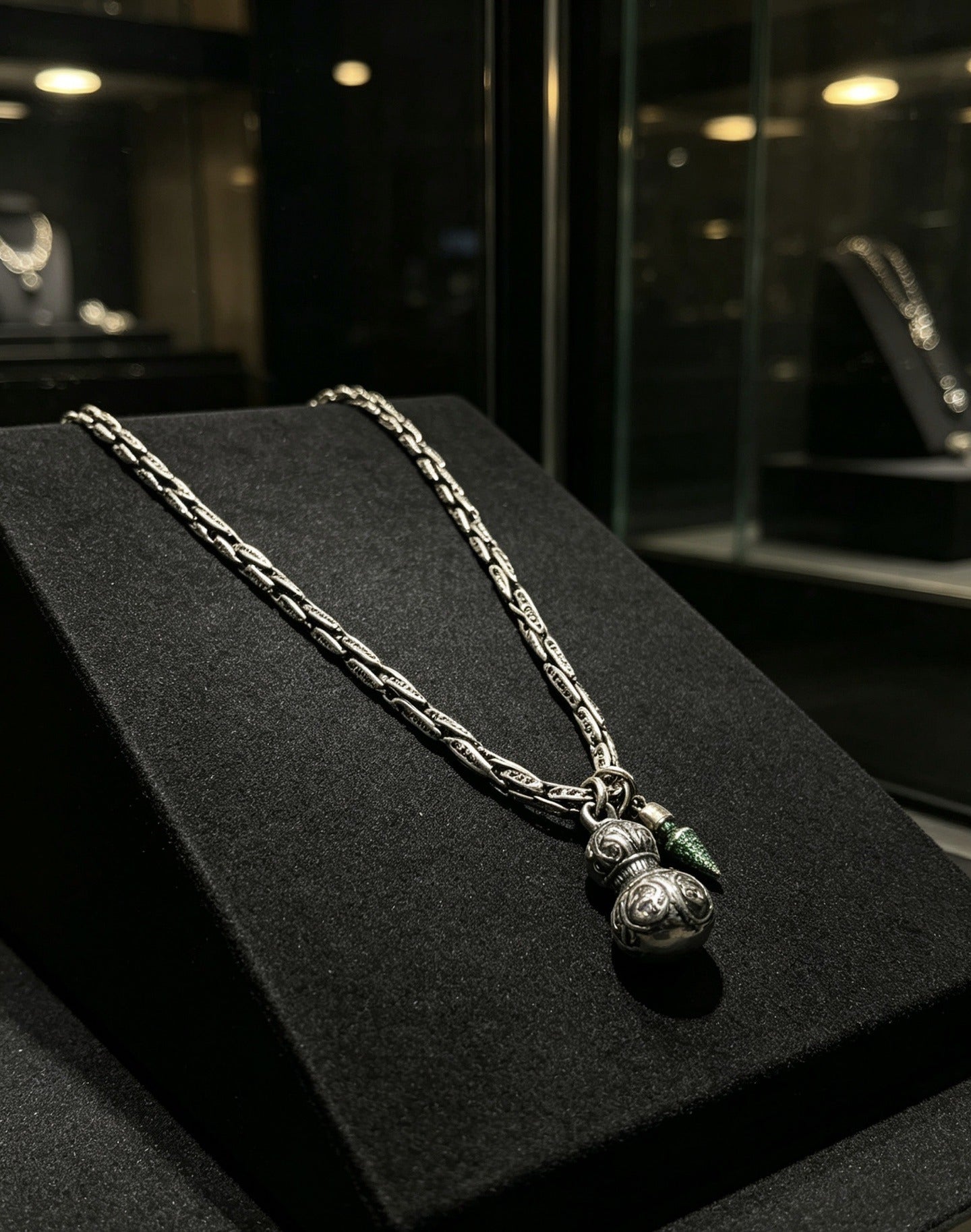 Chrome Hearts Sterling Silver Cross Necklace
