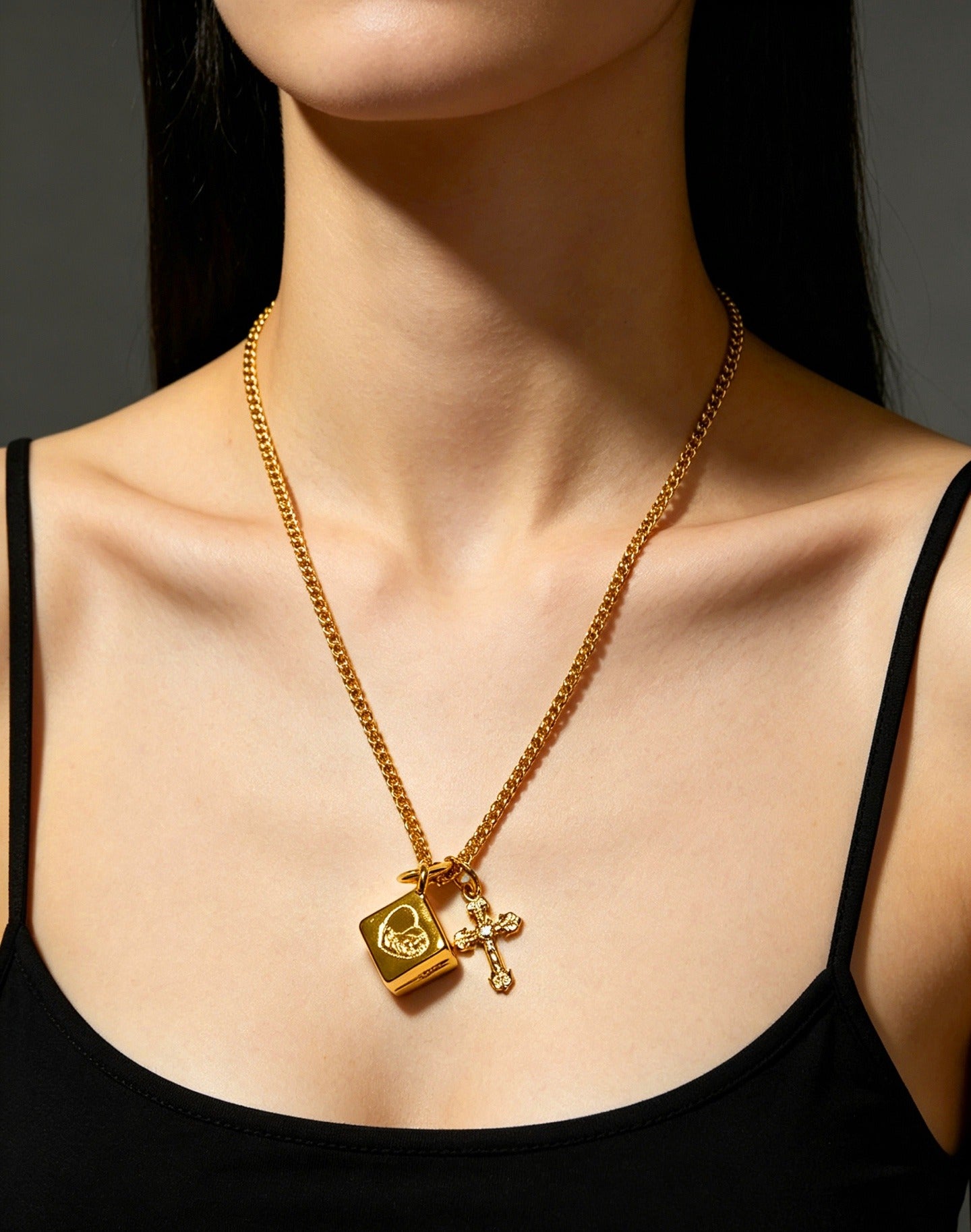 Chrome Hearts Sterling Silver Cross Necklace