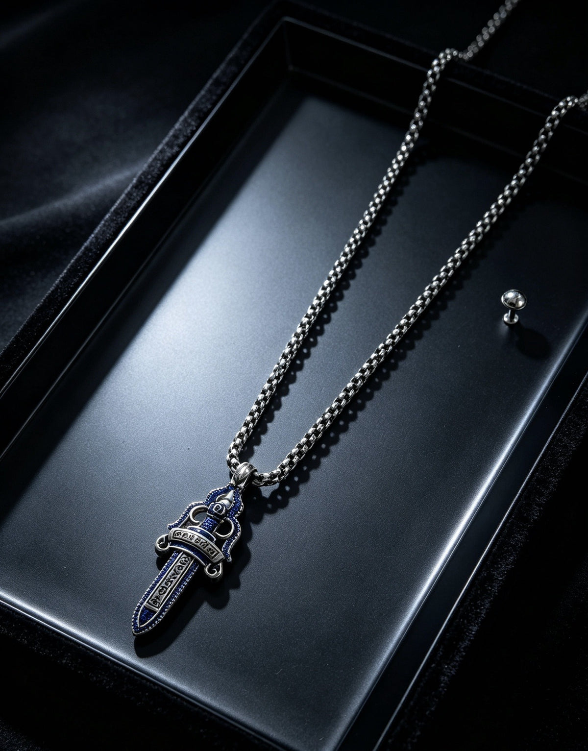 Chrome Hearts Sterling Silver Cross Necklace