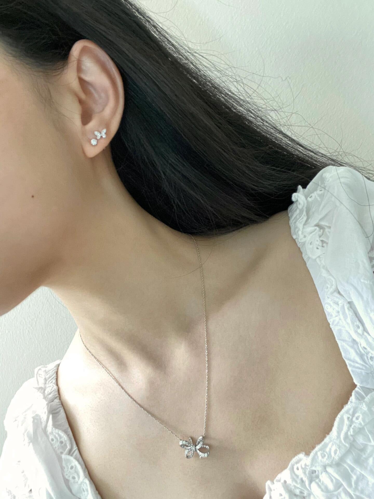 Graff Silver Brass Butterfly Earrings