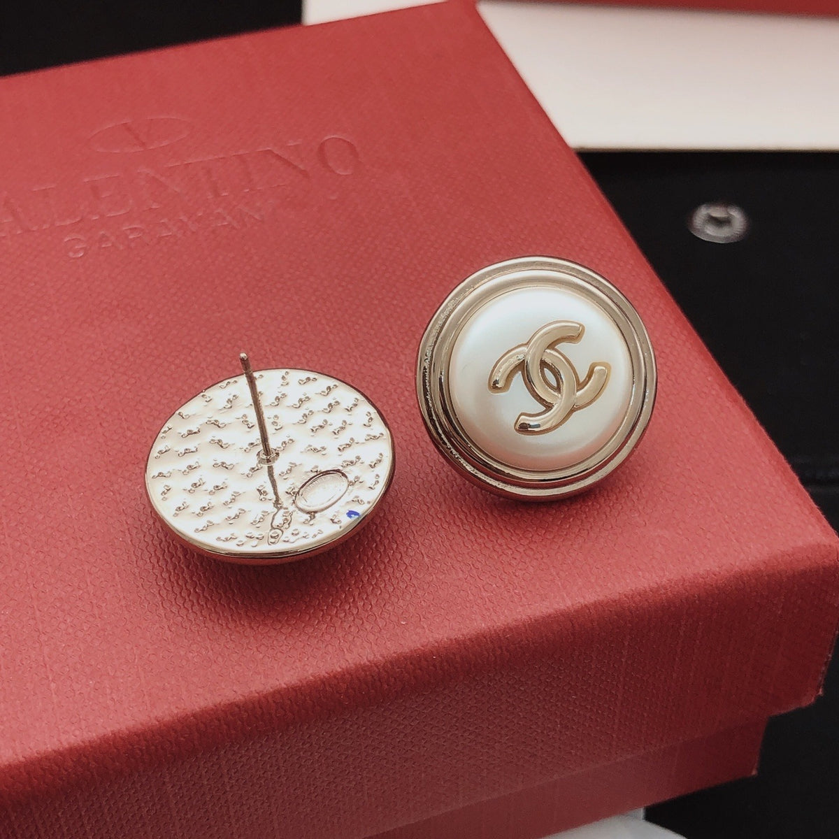 Chanel Brass Round Earrings