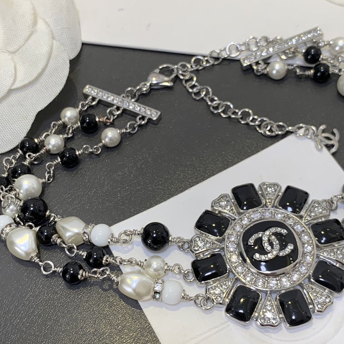 Chanel Black Pearl Necklace