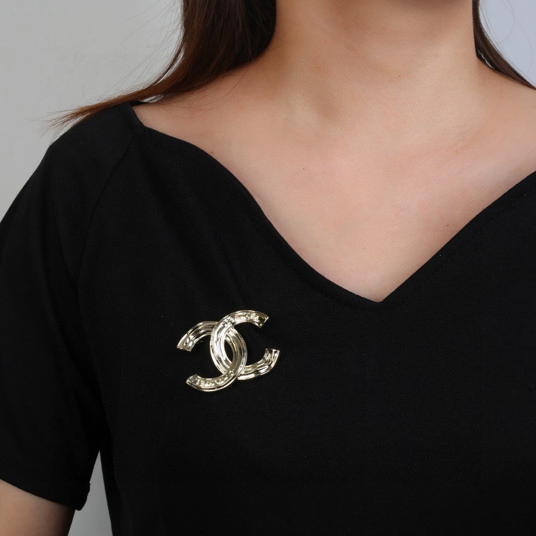 Chanel Logo Brooch