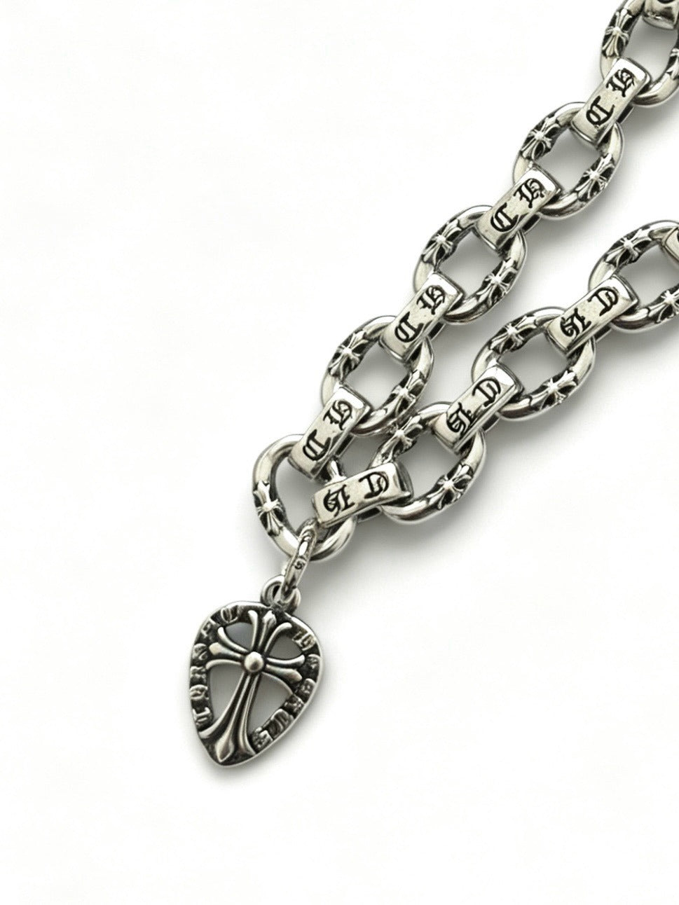 Chrome Hearts Sterling Silver Cross Bracelet