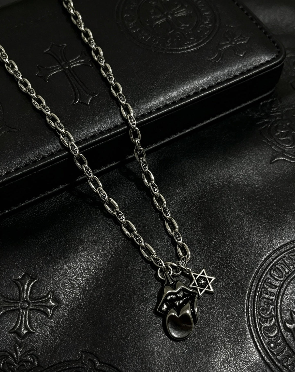 Chrome Hearts Sterling Silver Cross Necklace