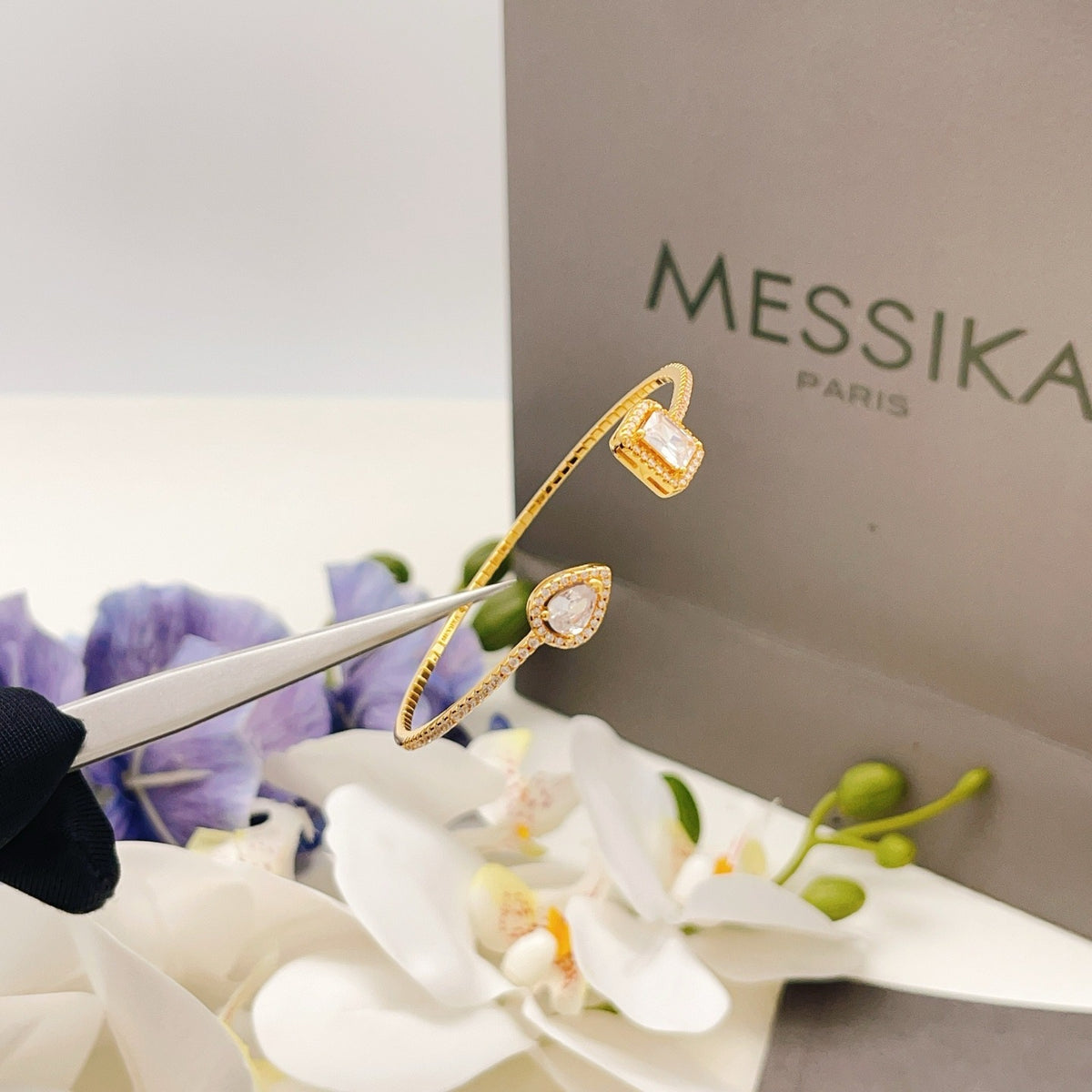 Messika Gold Brass Pave Bracelet