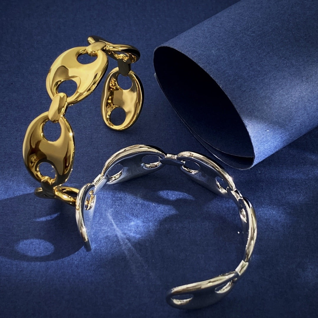 Hermes Gold Brass Bracelet