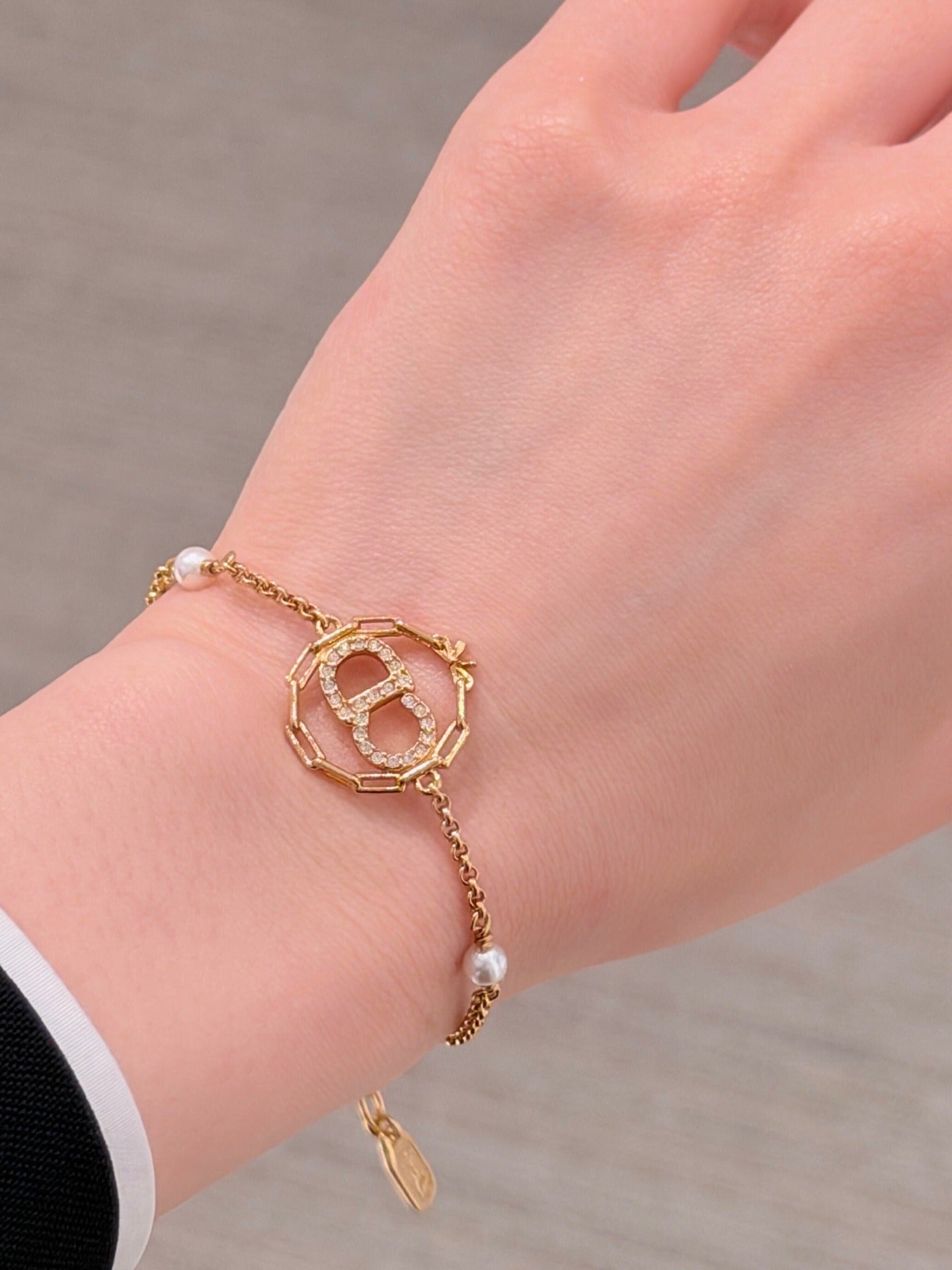 Dior Gold Brass Round Bracelet