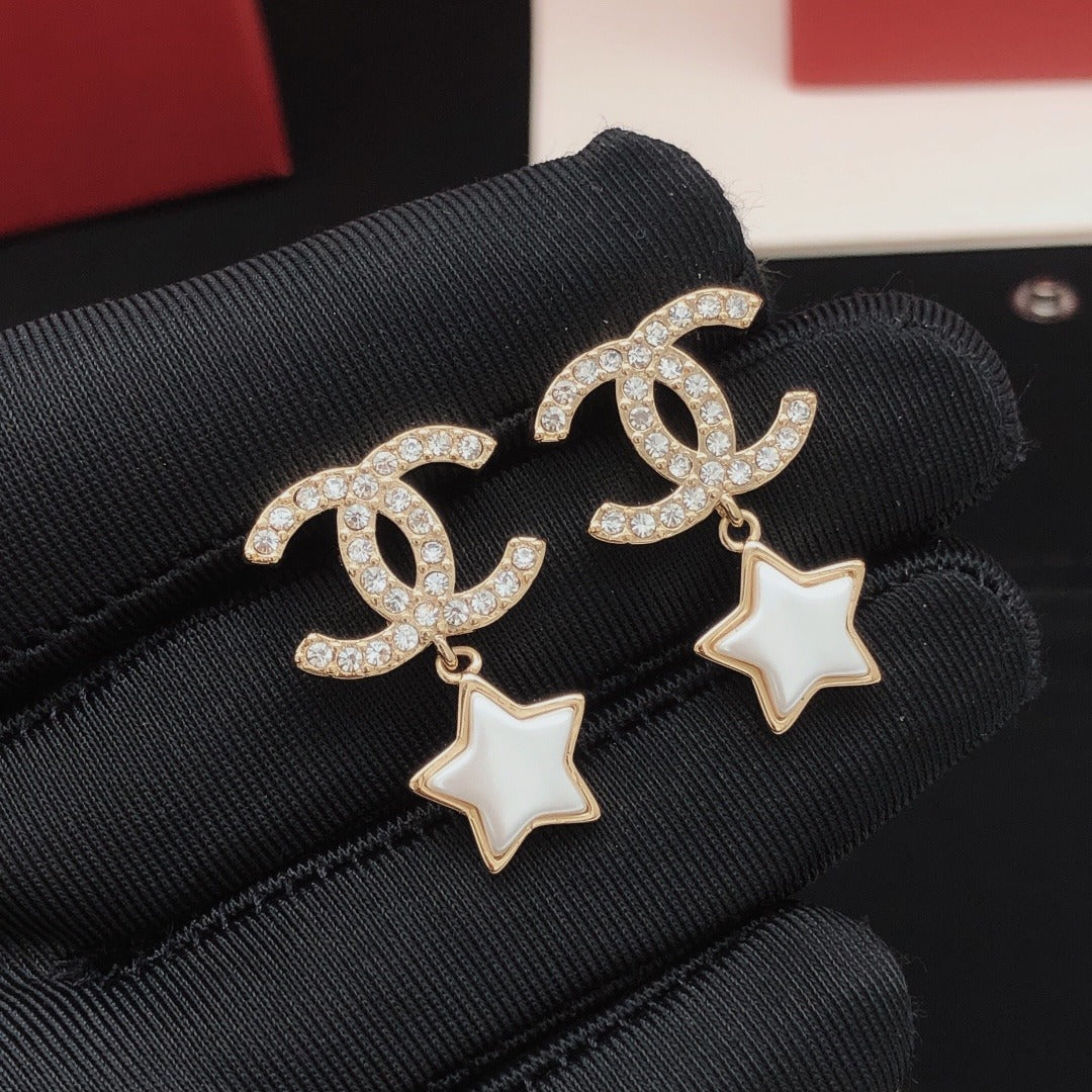 Chanel Brass Star Earrings