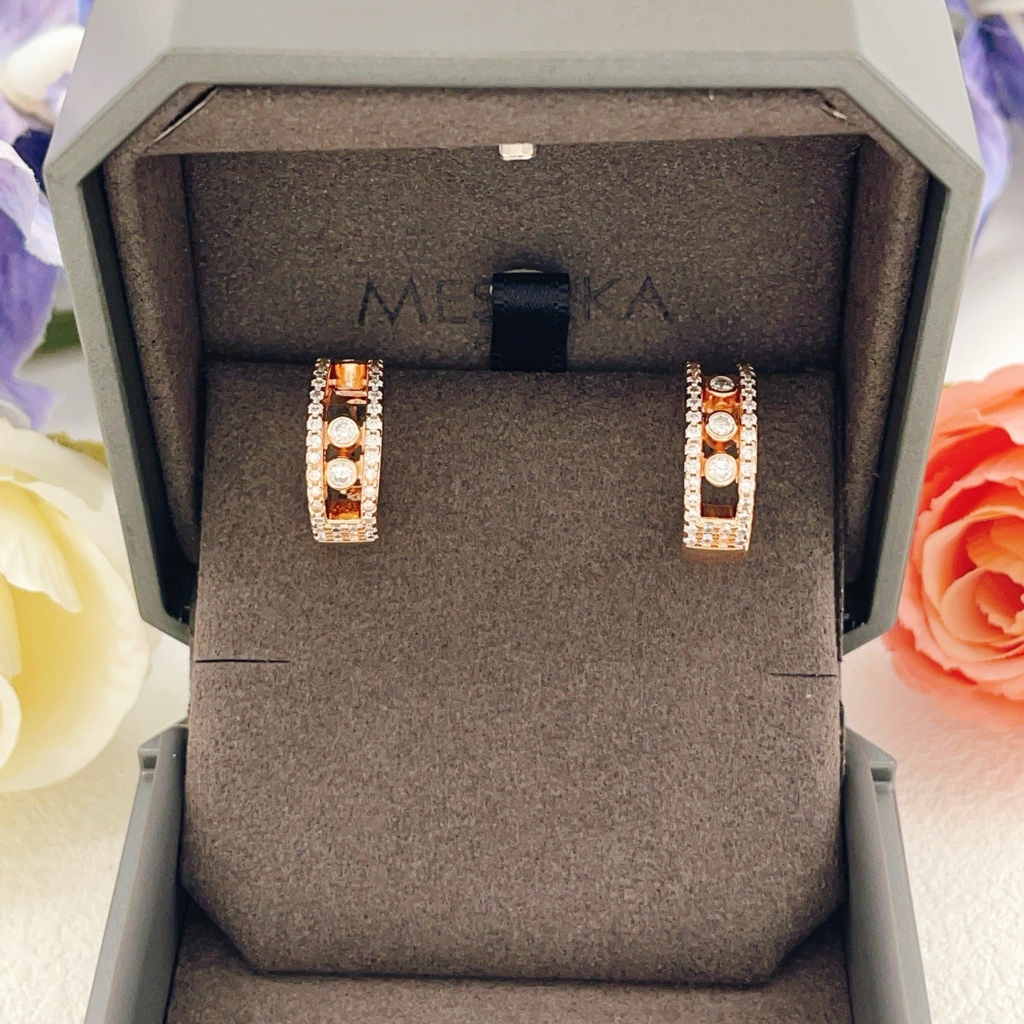 Messika Brass Round Earrings