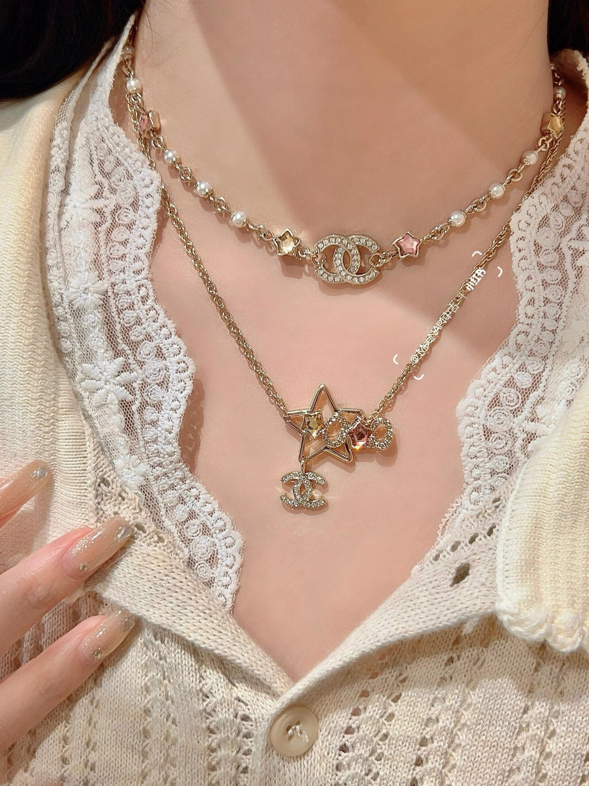 Chanel Brass Star Necklace