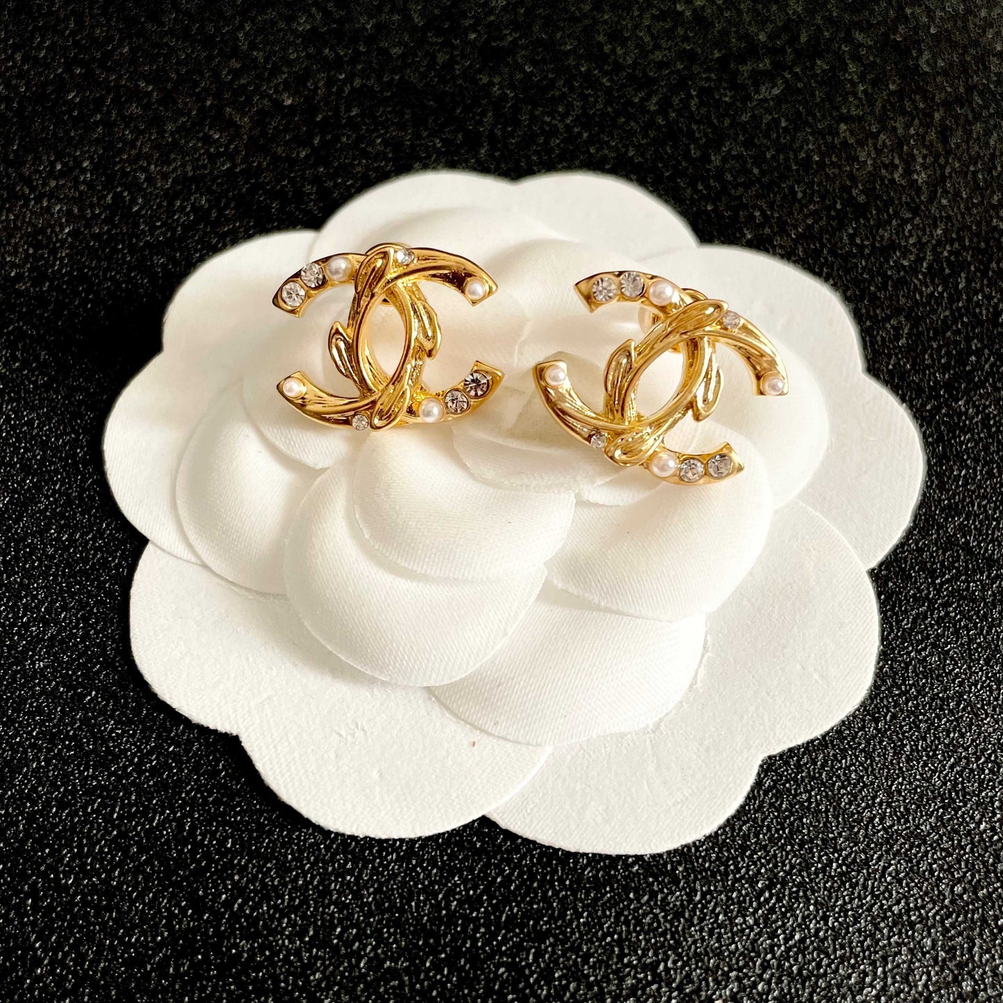 Chanel Logo Earrings