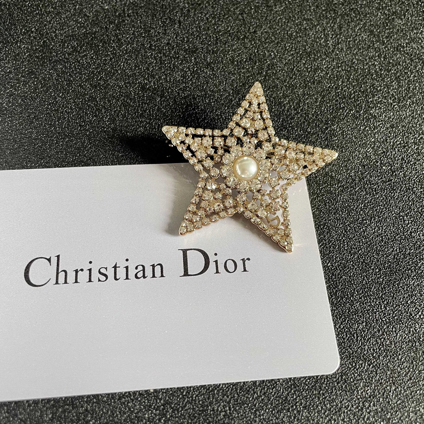 Dior Brass Logo Brooch
