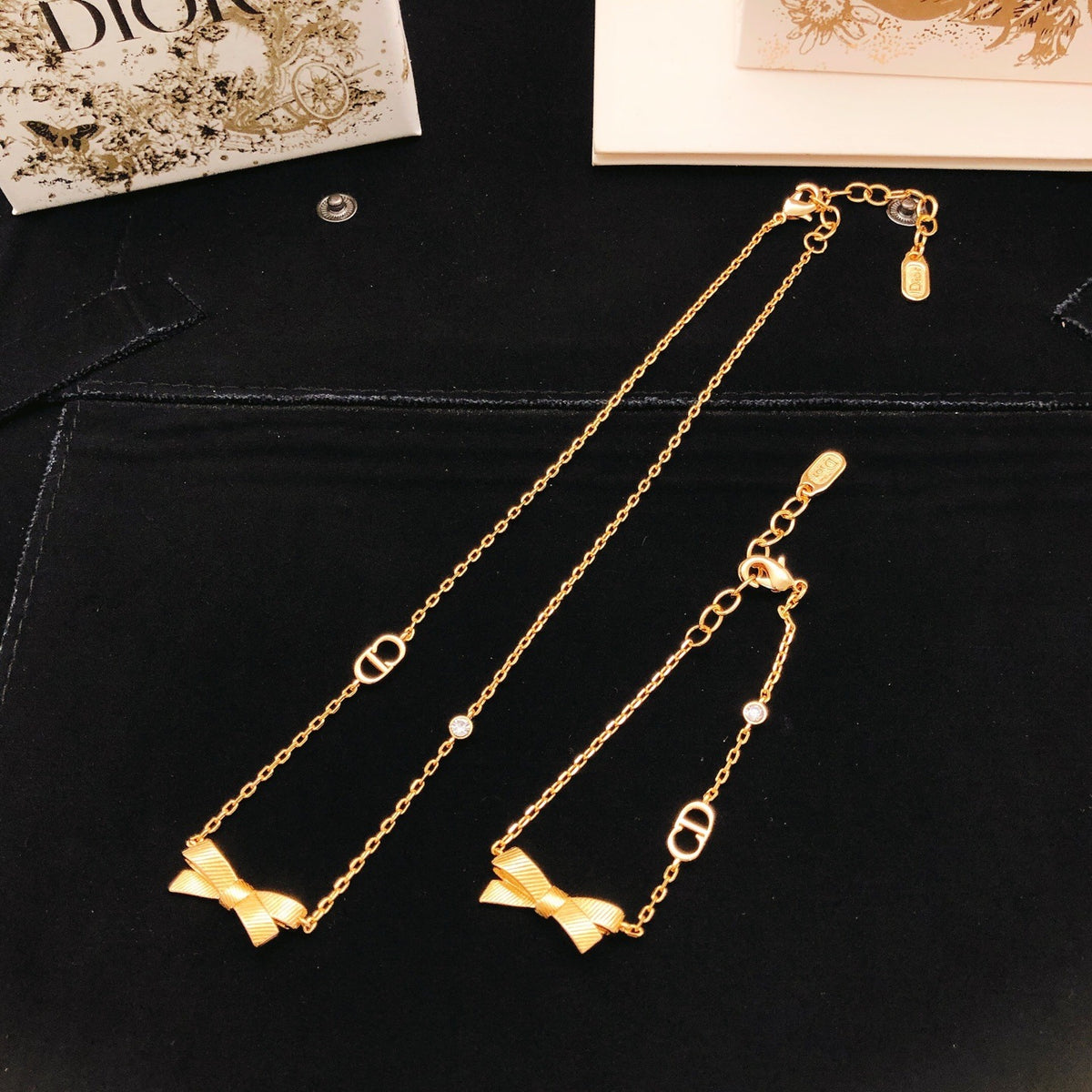 Dior Brass Bow Bracelet