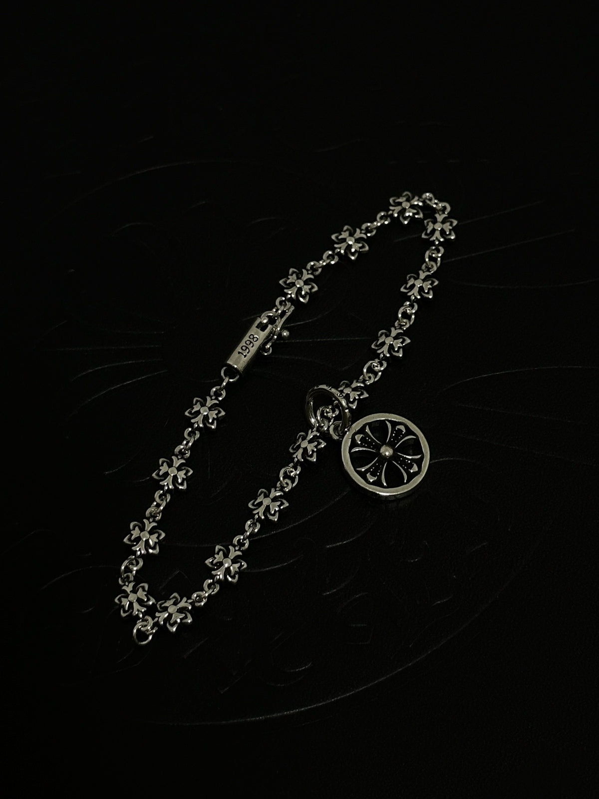Chrome Hearts Sterling Silver Cross Bracelet