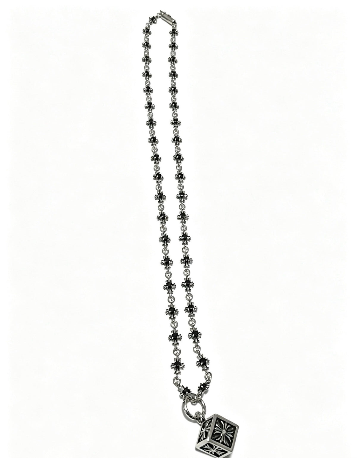 Chrome Hearts Sterling Silver Cross Necklace