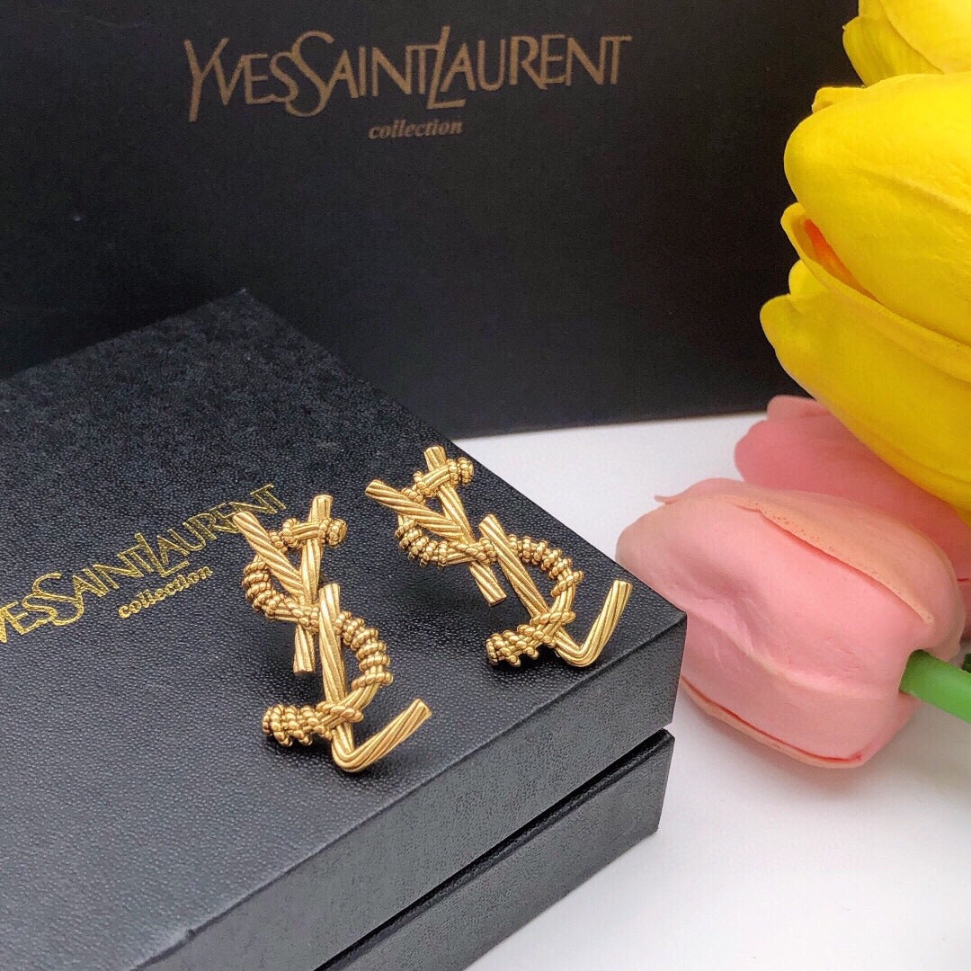 Saint Laurent Silver Earrings