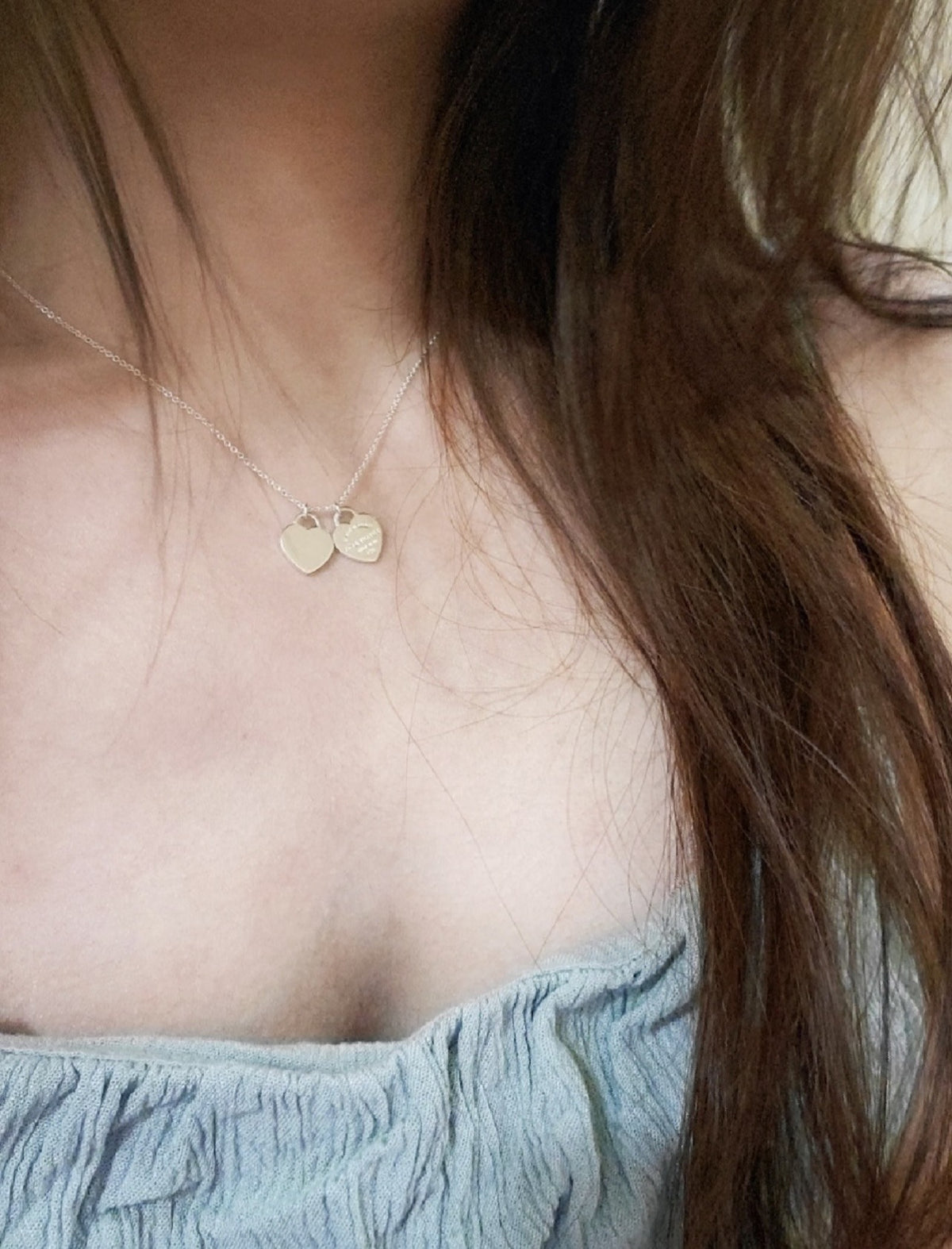 Tiffany & Co. Gold Brass Heart Necklace