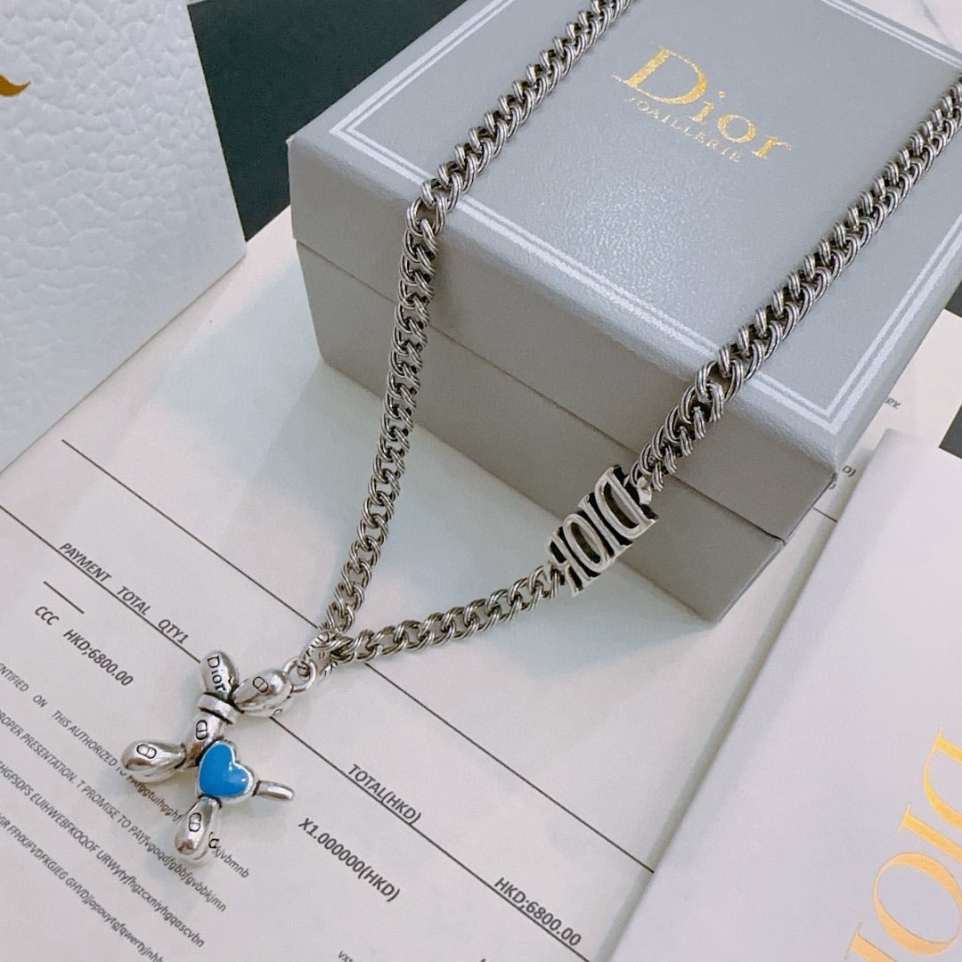 Dior Sterling Silver Chain Necklace