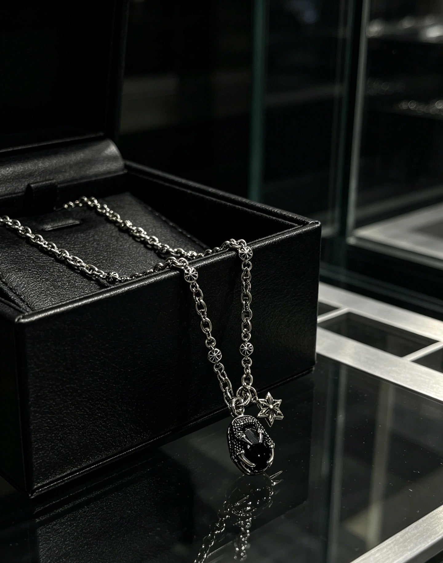Chrome Hearts Sterling Silver Cross Necklace