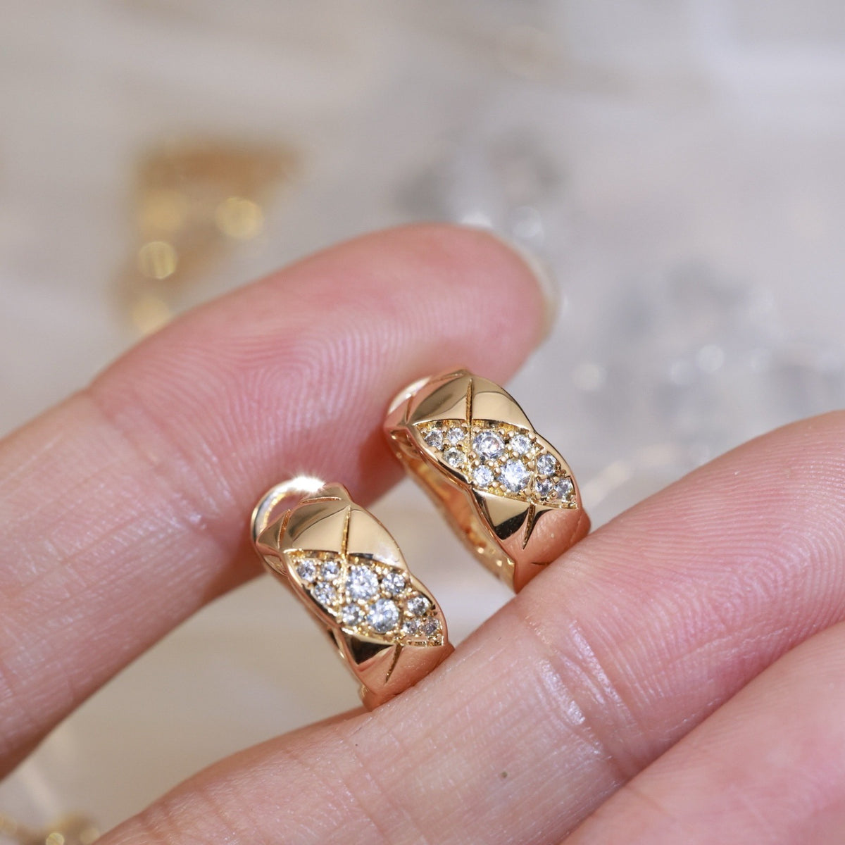 Chanel Beige Earrings