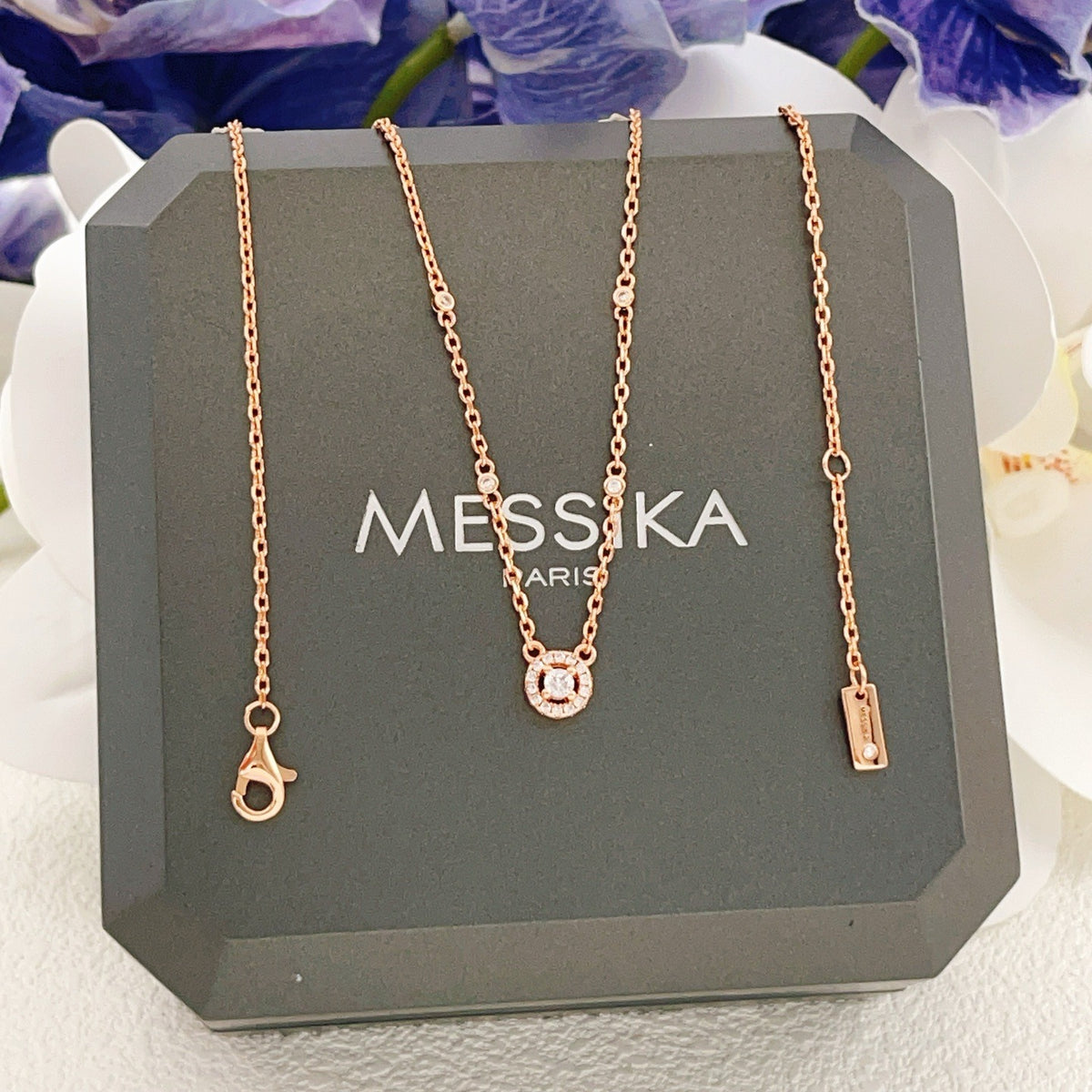 Messika Brass Pave Necklace