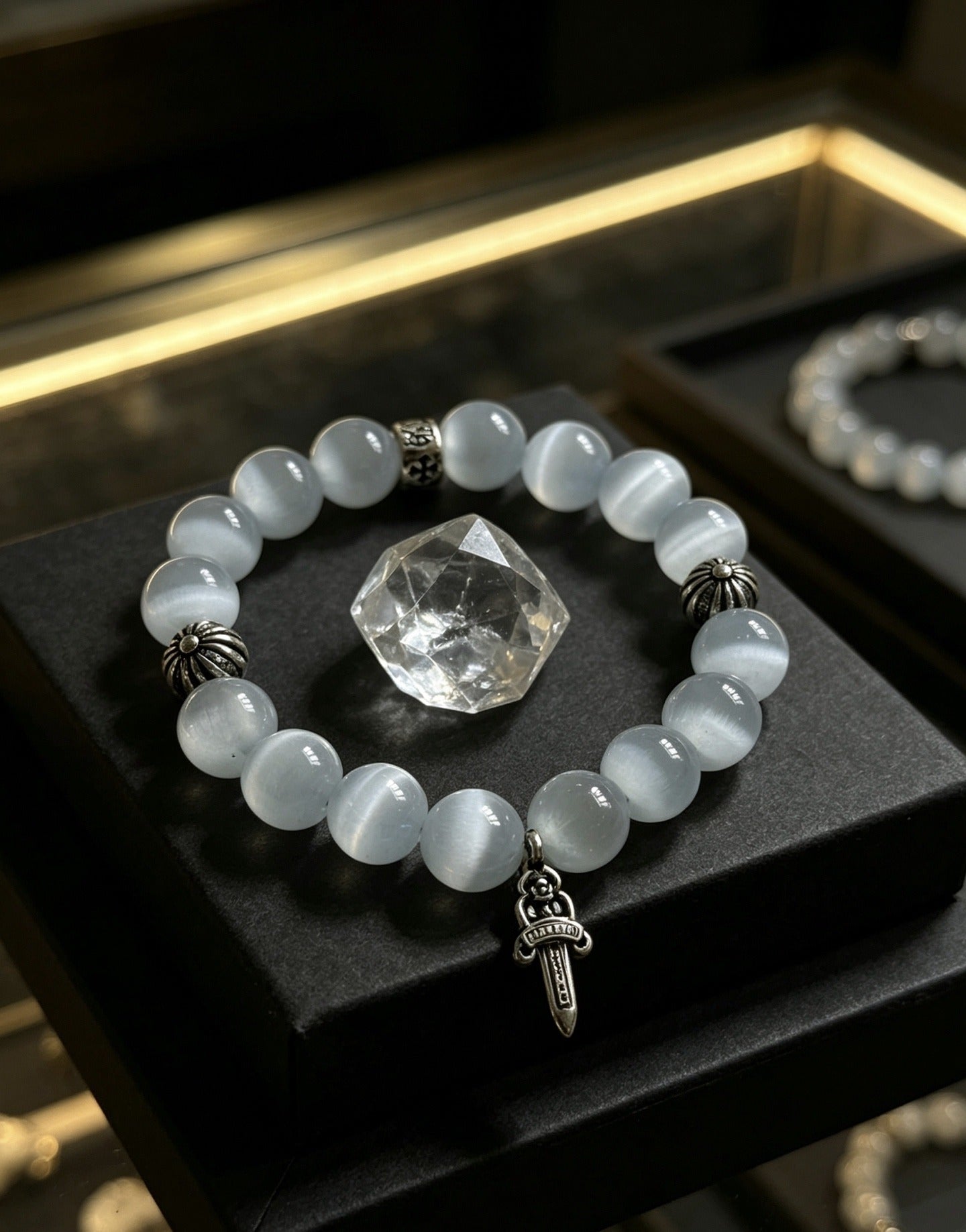 Chrome Hearts Sterling Silver Cross Bracelet