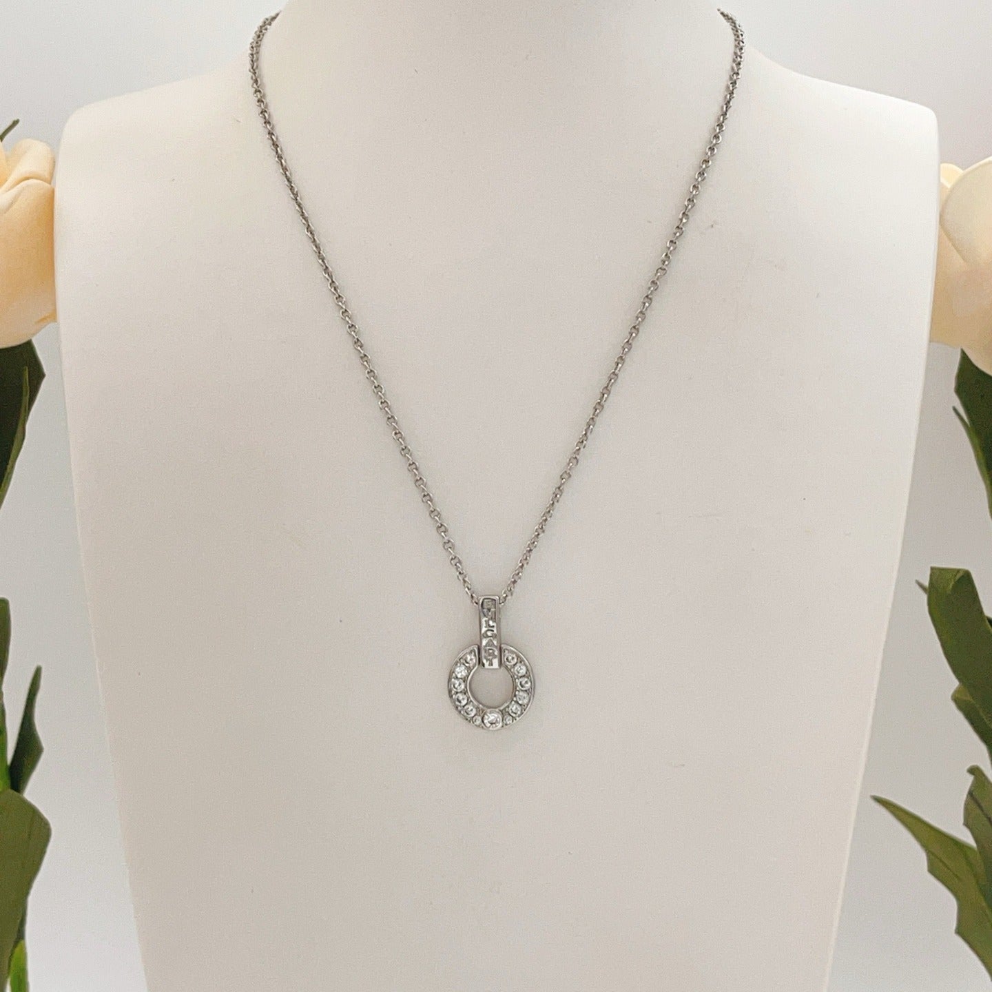 Bvlgari Silver Brass Round Necklace